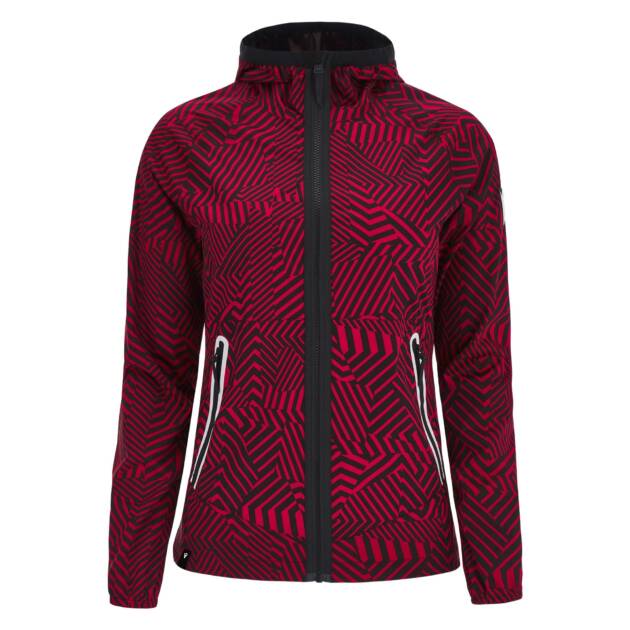 ATHLEISURE SCD MALLORCA RAINJCKT HOOD WPRF BARB RED/BLK WMN