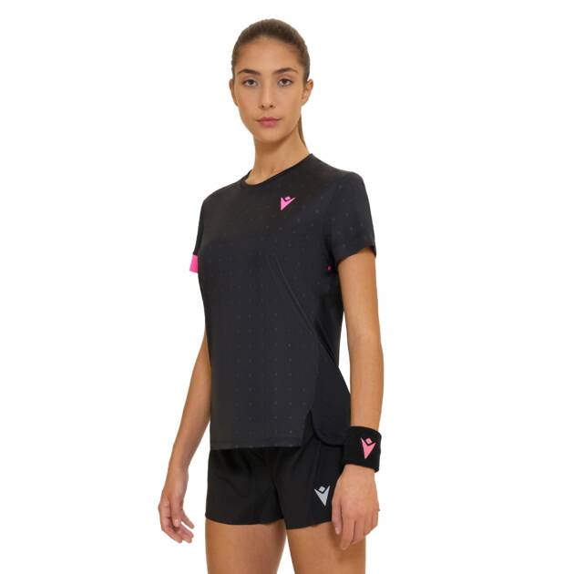 PADEL START CC DOMIZIA T-SHIRT WOMAN BLK/NPNK